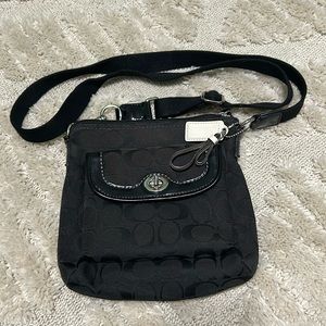 Authentic Coach black crossbody, 8”x1”x8”